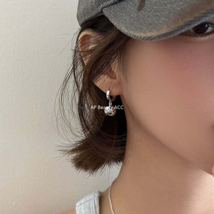 A관 - 큐빅 볼 펜던트 925 은침 링 귀걸이 [EH-4124] 25.12-2