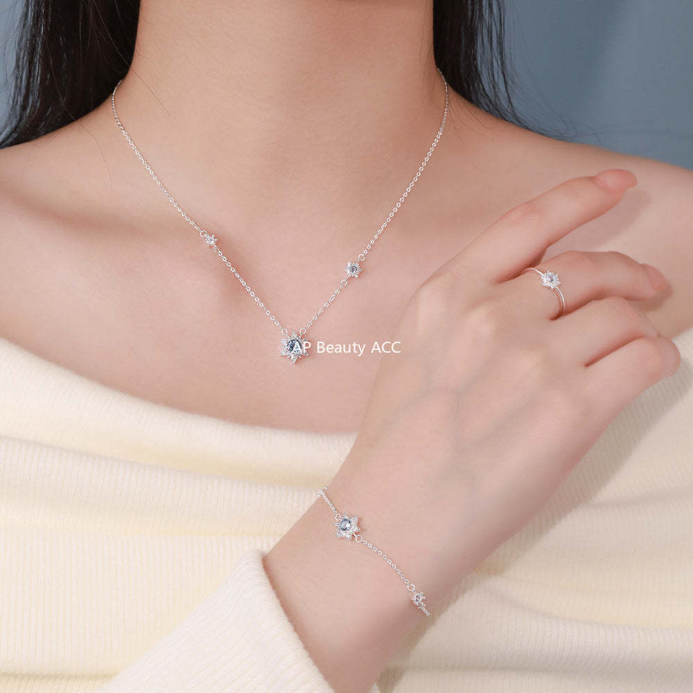 B관 - 999 실버 눈꽃 큐빅 목걸이 반지 팔찌 [YC0938N_1 YC3199R_1 YC4059SL_1] 25.12-3