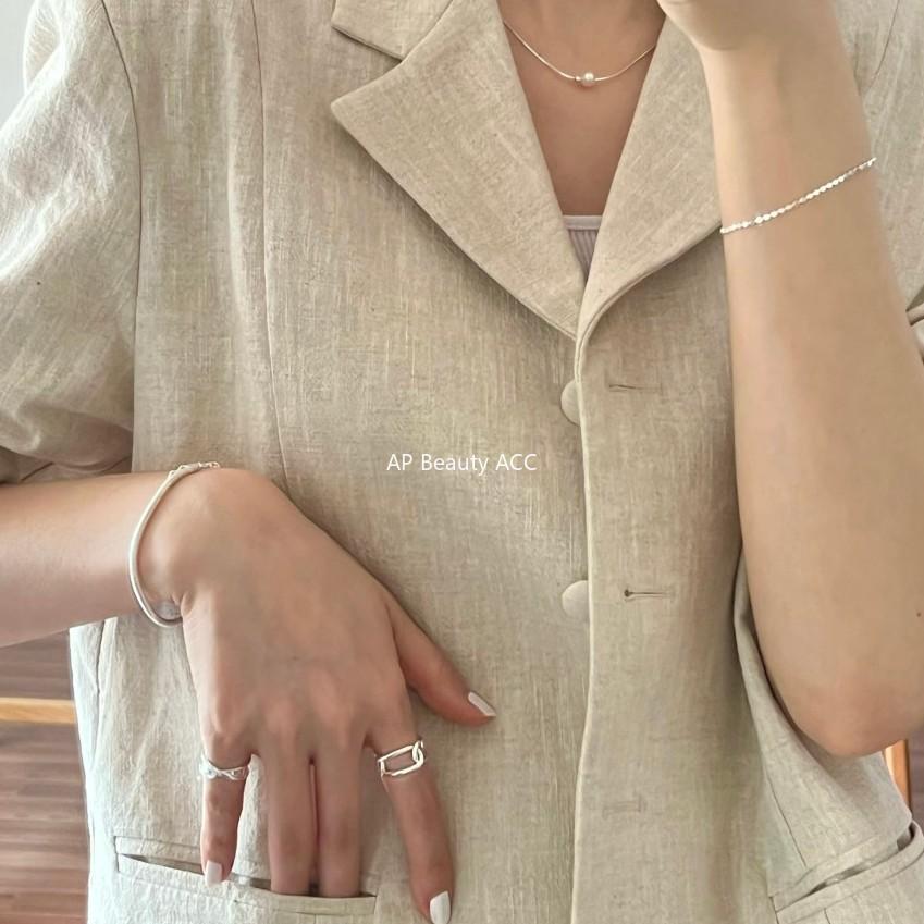 F관 - 925 실버 볼드 스네이크본 뱀뼈 체인 팔찌 [A324] 25.11-2