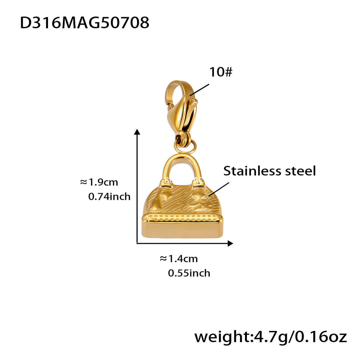 D관 - 스테인리스 스틸 DIY 다중 펜던트 팔찌 목걸이 [E670] 25.09-4