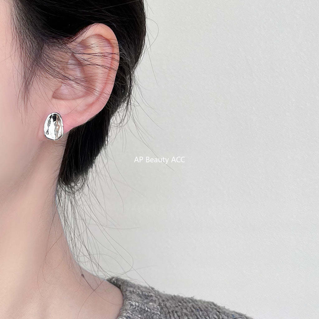 C관 - 고급스러운 곡선 디자인 14K 도금 은침 귀걸이 [3739-3740] 24.04-1