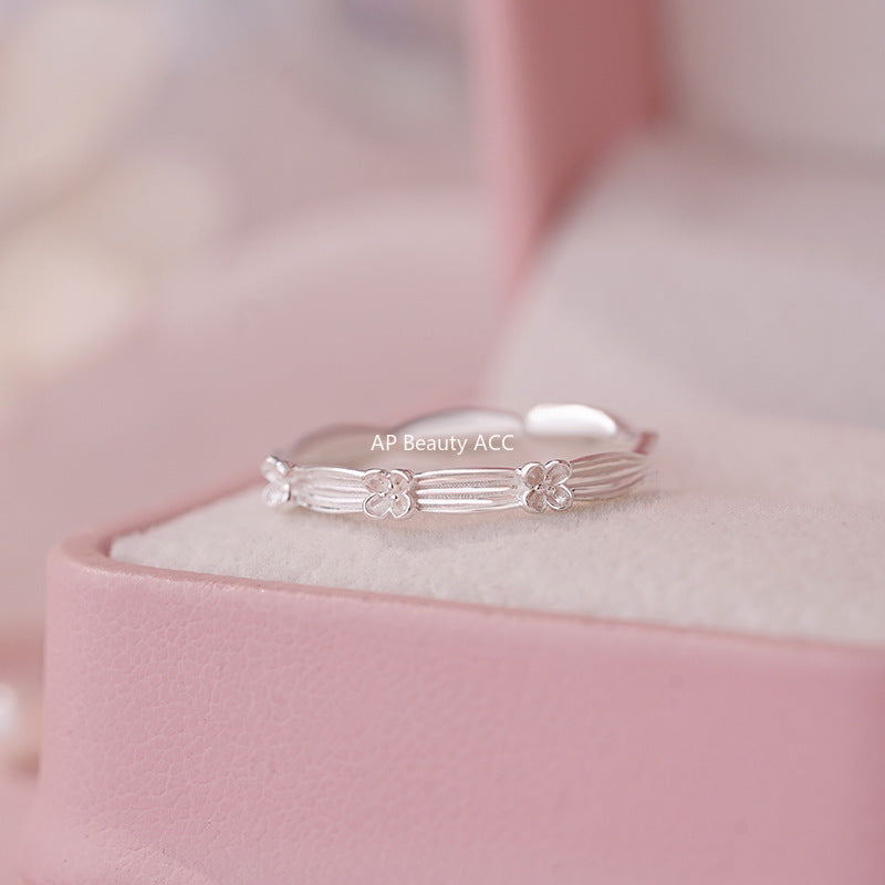 B관 - 925 실버 플라워 오픈형 반지 [YC4122R_1] 25.10-2