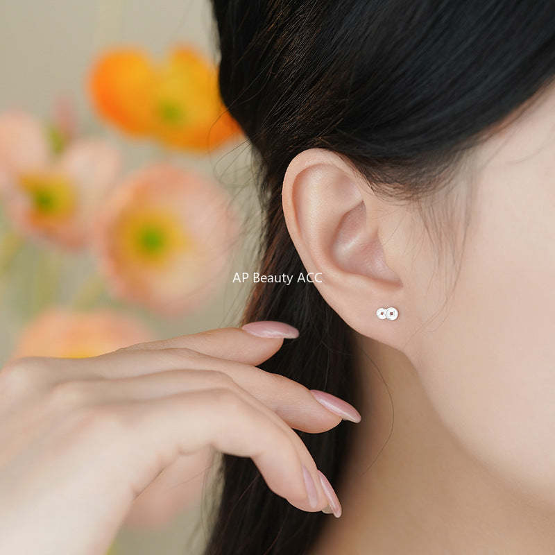 B관 - 999 실버 말 코인 디자인 피어싱 귀걸이 [YC2891E_1] 25.11-3