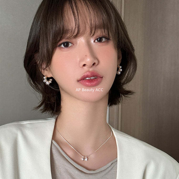 A관 - 진주 C형 디자인 대형 스터드 귀걸이 [EH-4110] 25.10-5