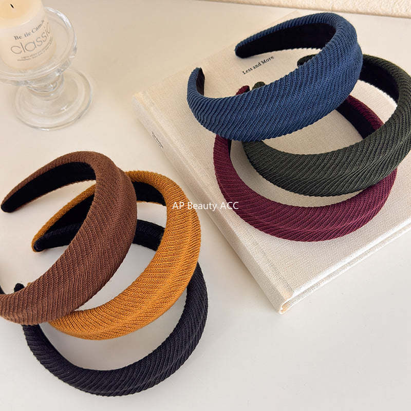 E관 - 컬러 니트 울 스펀지 머리띠 [27502] 25.09-4