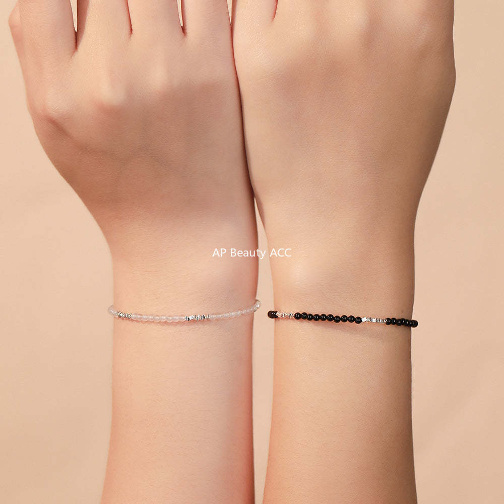 B관 - 999 실버 마노 실버 파편 커플 팔찌 [YC4745SL_1] 25.11-4