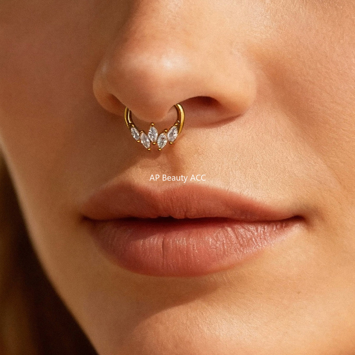 D관 - 티타늄 합금 스틸 큐빅 심리스 링 코 피어싱 [T001] 25.11-2