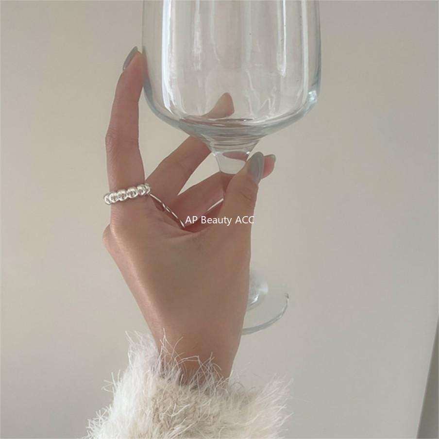 F관 - 925 실버 비즈 디자인 반지 [J1909] 25.10-1