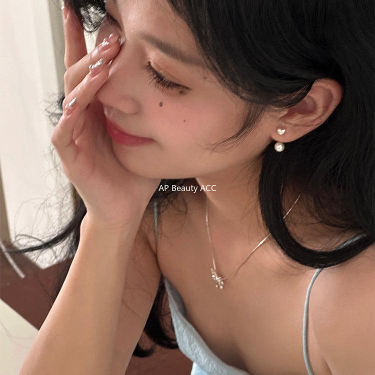 A관 - 925 은침 하트 빈티지 진주 귀걸이 [EH-2732] 24.03-3