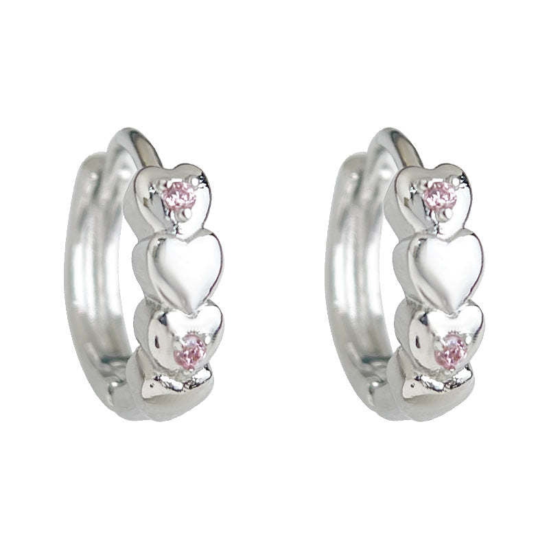 C관 - 심플 하트 큐빅 귀걸이 [5532] 25.02-2