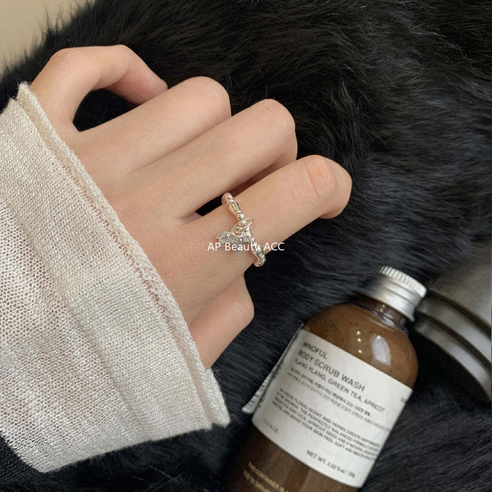 A관 - 패턴 말 펜던트 925 실버 슬림 팔찌 [SZ-S092] 25.12-3