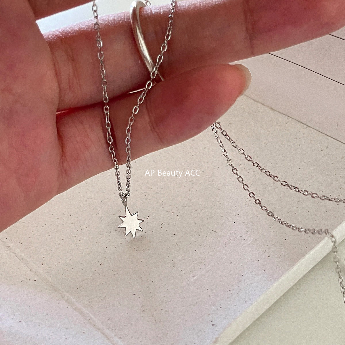 A관 - 925 실버 별 하우스 펜던트 체인 목걸이 [XL-1211] 25.10-4