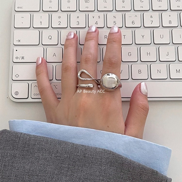 A관 - 매끈한 볼드 디자인 오픈형 반지 [JZ-0721] 25.11-1