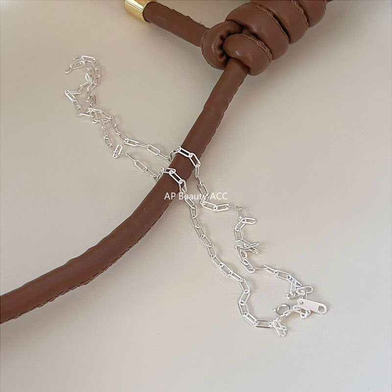 F관 - 925 실버 하드 체인 목걸이 [B567] 25.10-1