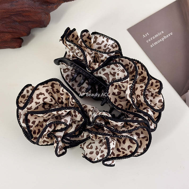 E관 - 호피 플라워 입체 디자인 집게핀 [27718] 25.11-4