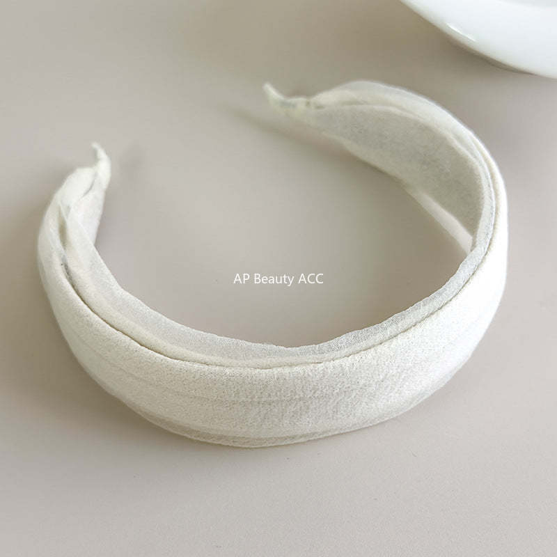 E관 - 시스루 쉬폰 패브릭 와이드 머리띠 [27047] 25.06-2 