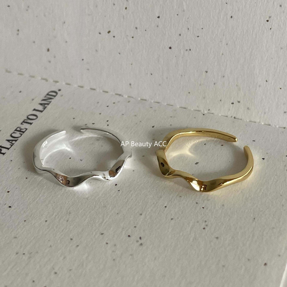 F관 - 925 실버 물결 디자인 오픈형 반지 [J2071] 24.12-4