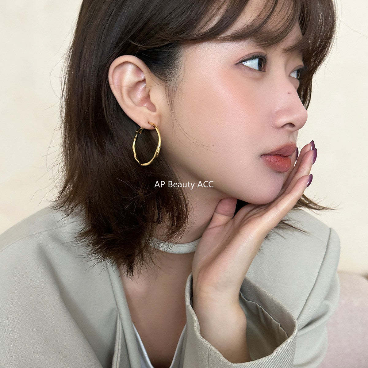 A관 - 925 은침 볼드한 링 귀걸이 [EH-3505] 25.05-2