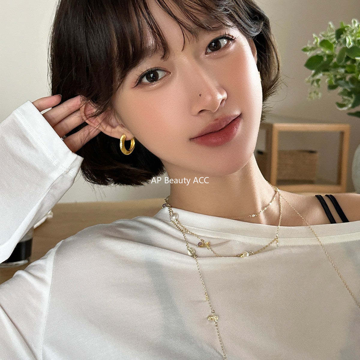A관 - 925 은침 샌딩 링 큐빅 귀걸이 [EH-4007] 25.08-4