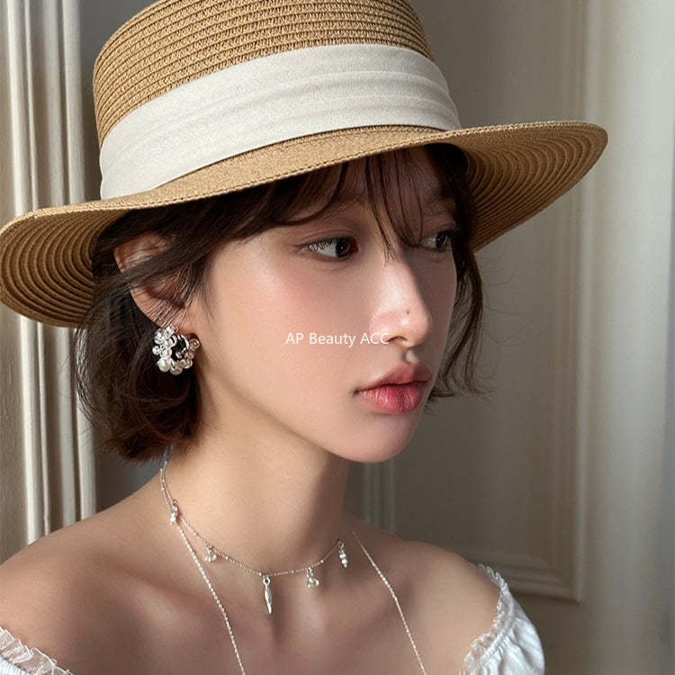 A관 - 진주 C형 디자인 스터드 귀걸이 [EH-4142] 25.12-2