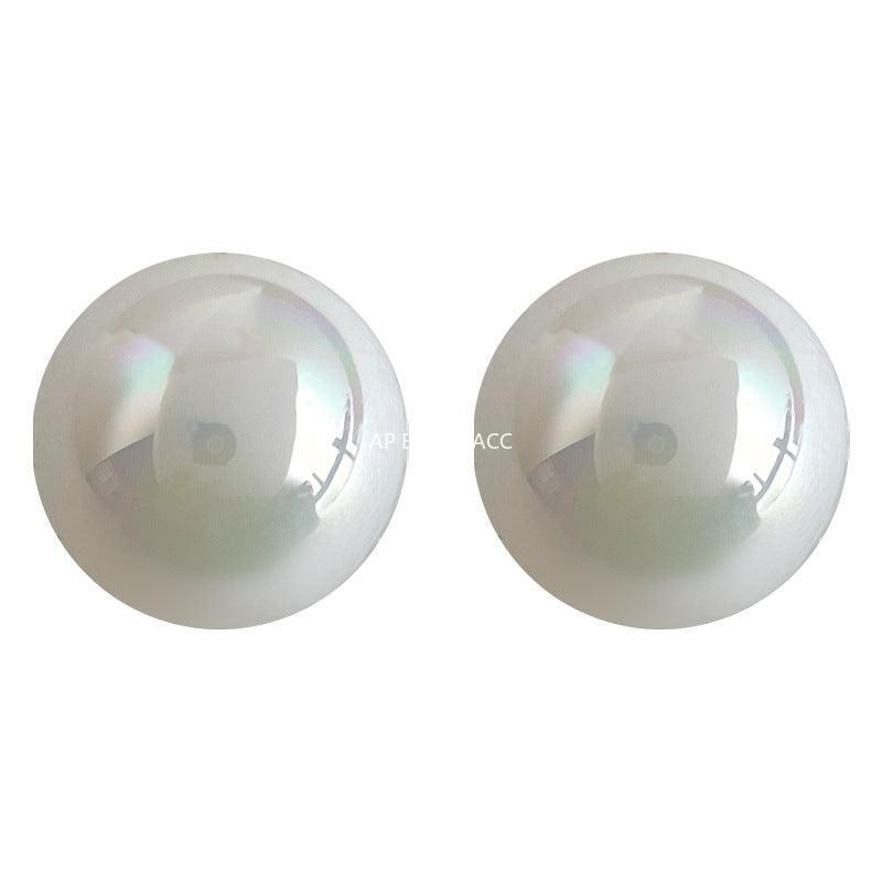 C관 - 컬러풀 원형 기하학 레진 진주 엘레강스 산뜻한 귀걸이 [3618] 24.03-2