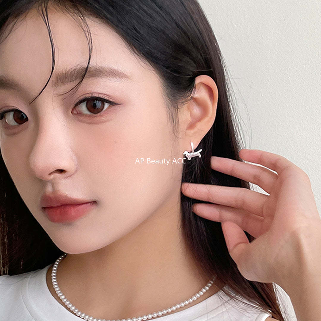 A관 - 925 은침 강아지 독특한 디자인 귀걸이 [EH-2996] 24.06-3