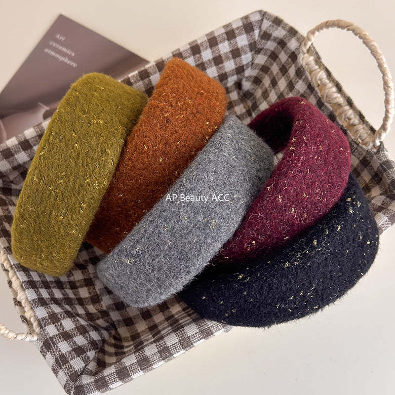 E관 - 모직 니트 금사 와이드 머리띠 [27725] 25.11-4