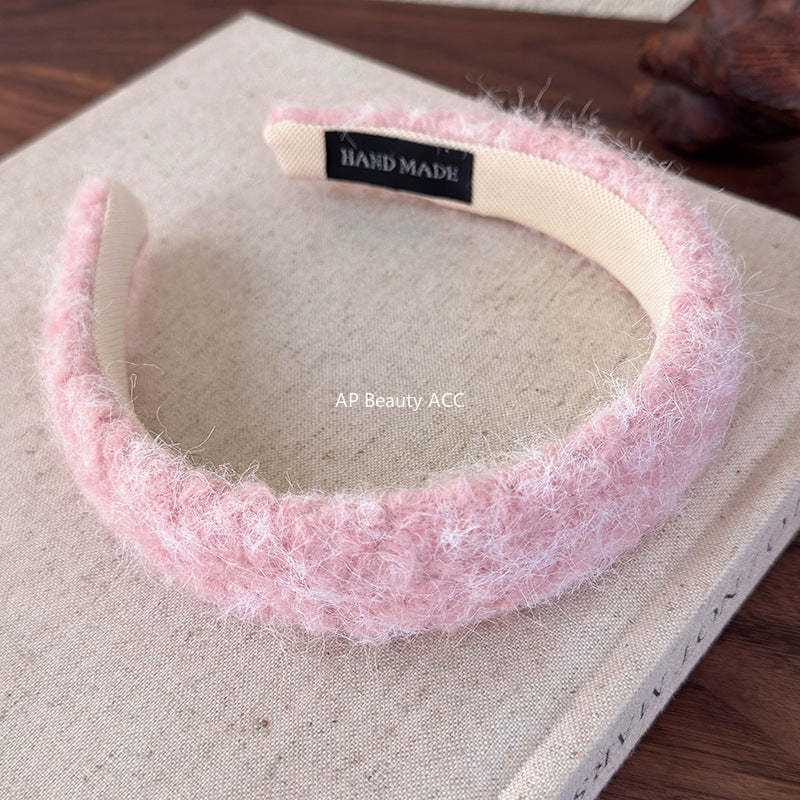 E관 - 가을 겨울 컬러 퍼 양털 머리띠 [26149] 25.12-1