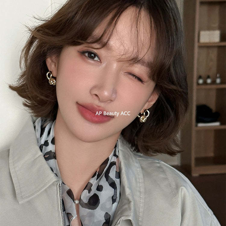 A관 - 트위스트 매듭 디자인 스터드 귀걸이 [EH-4325] 25.12-3