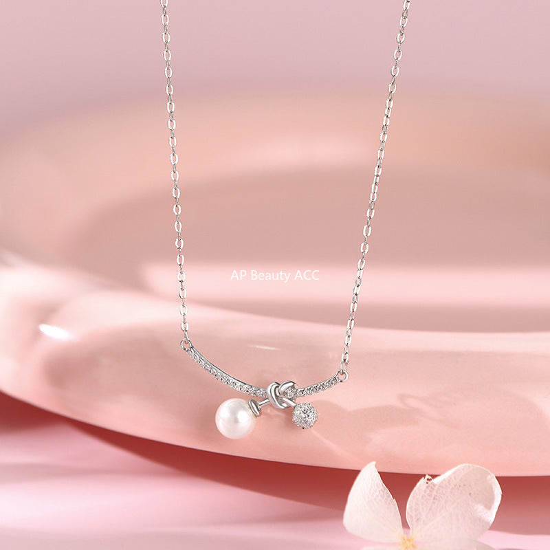 B관 - 999 실버 진주 매듭 펜던트 목걸이 [YC2083N_1] 25.10-3