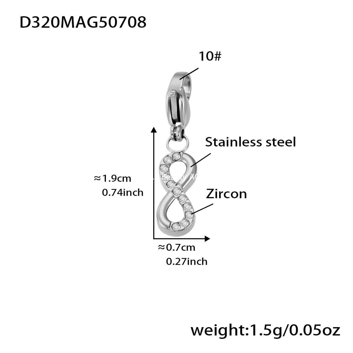 D관 - 스테인리스 스틸 DIY 다중 펜던트 팔찌 목걸이 [E670] 25.09-4