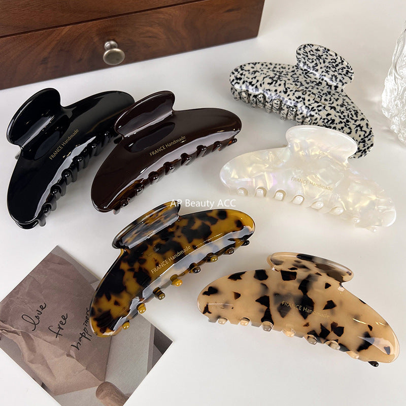 E관 - 아세테이트 올림머리 디자인 집게핀 [22978] 25.10-2