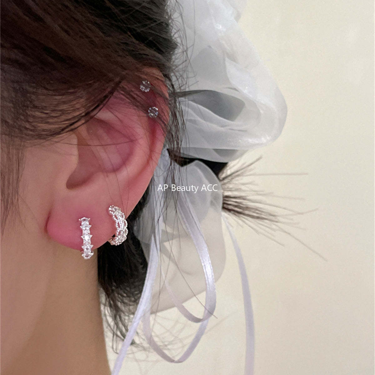 A관 - 925 은침 큐빅 별 귀걸이 [EH-3626] 25.06-3