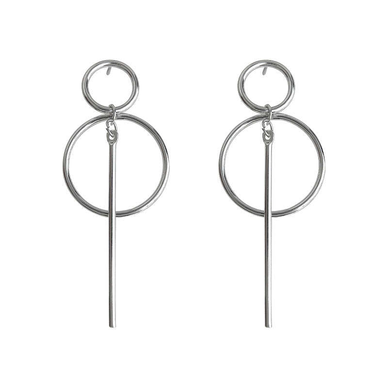 C관 - 핸드메이드 원형 기하학 디자인 925 은침 귀걸이 [7114] 25.11-3