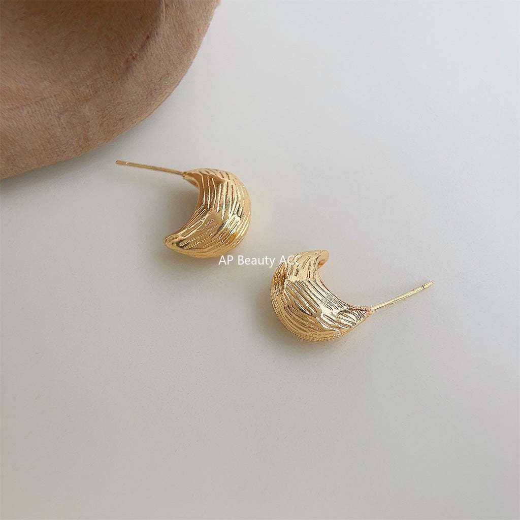 C관 - 간결한 고급스러운 14K 도금 은침 귀걸이 [4087] 24.05-4