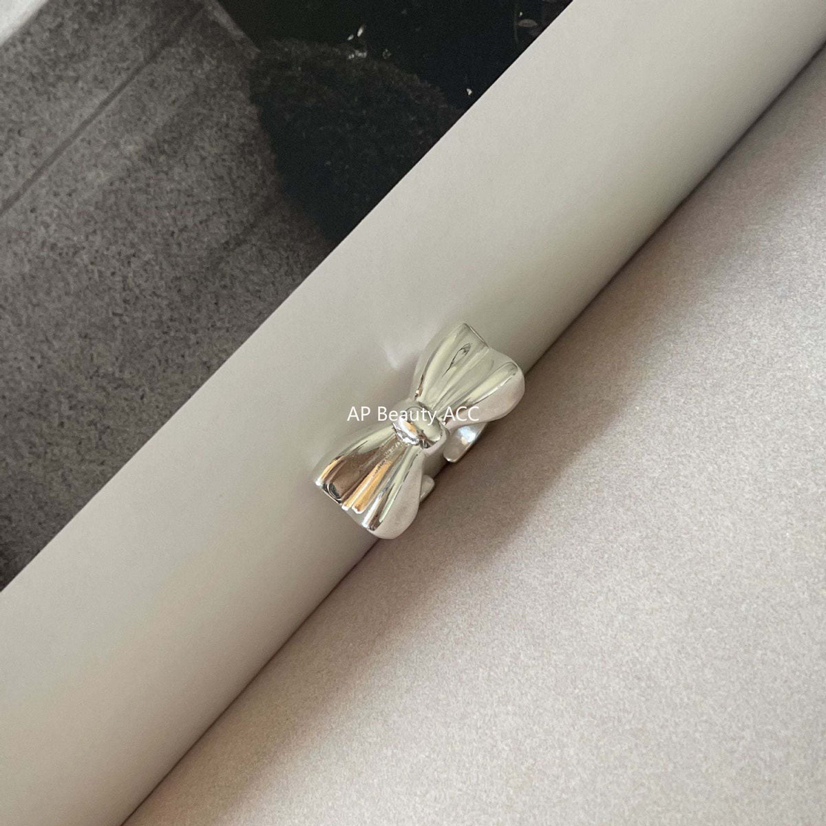F관 - 925 실버 리본 디자인 반지 [J1894] 25.12-3