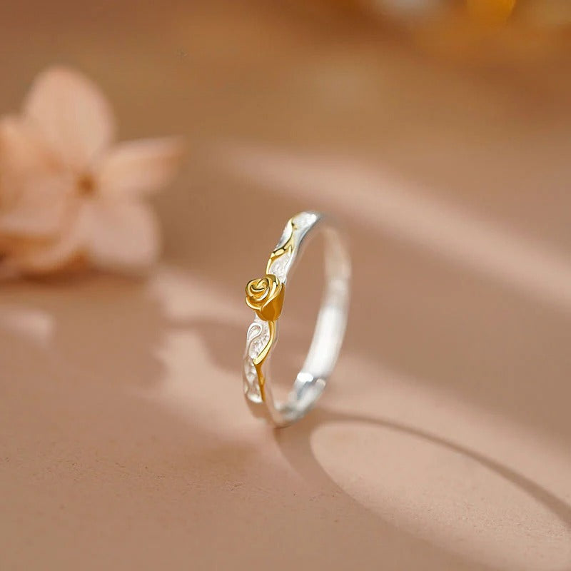 B관 - 999 실버 플라워 나무가지 디자인 커플 반지 [YC3456R_1] 25.10-3