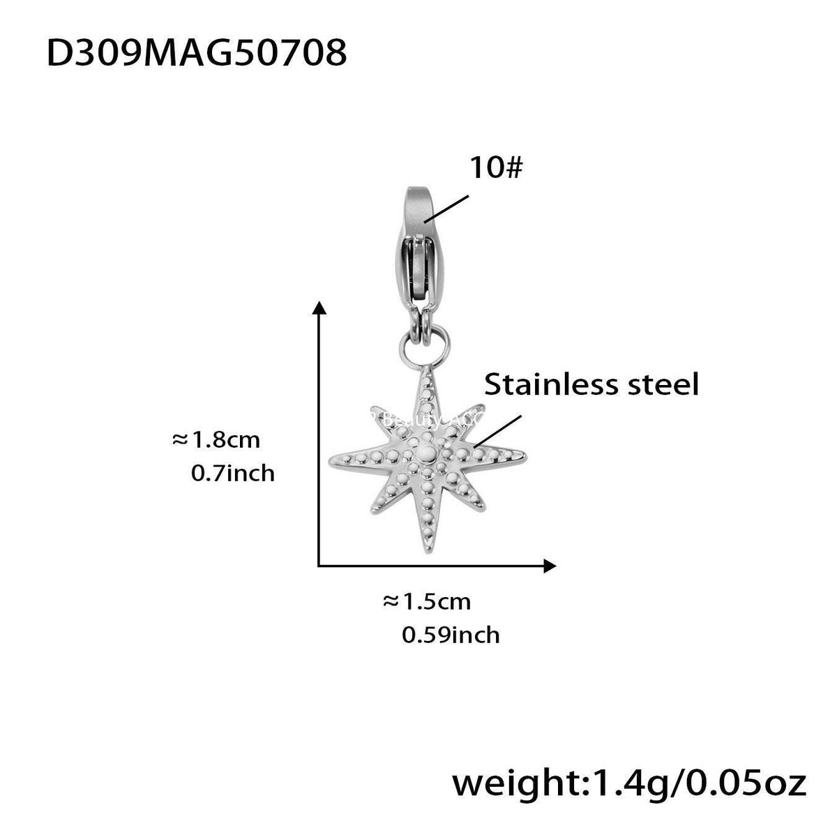 D관 - 스테인리스 스틸 DIY 다중 펜던트 팔찌 목걸이 [E670] 25.09-4
