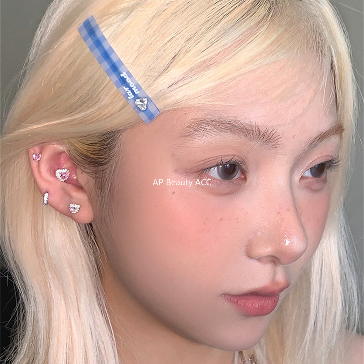 A관 - 999 실버 핑크 하트 큐빅 귀걸이 [EH-4177] 25.10-3