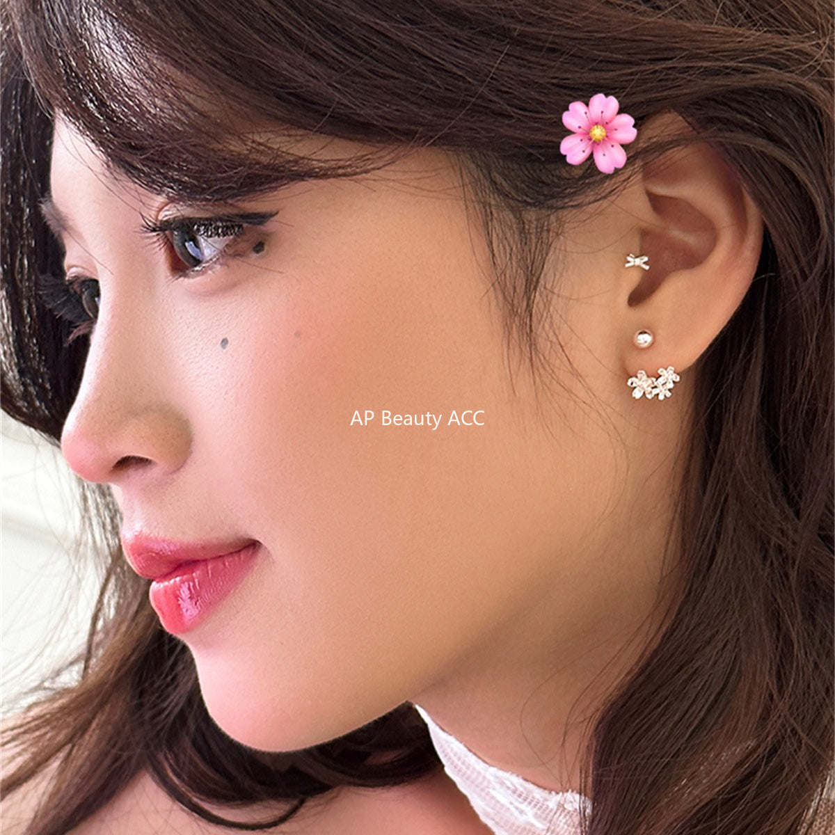 A관 - 925 은침 큐빅 플라워 스터드 피어싱 귀걸이 [EH-4128] 25.10-1