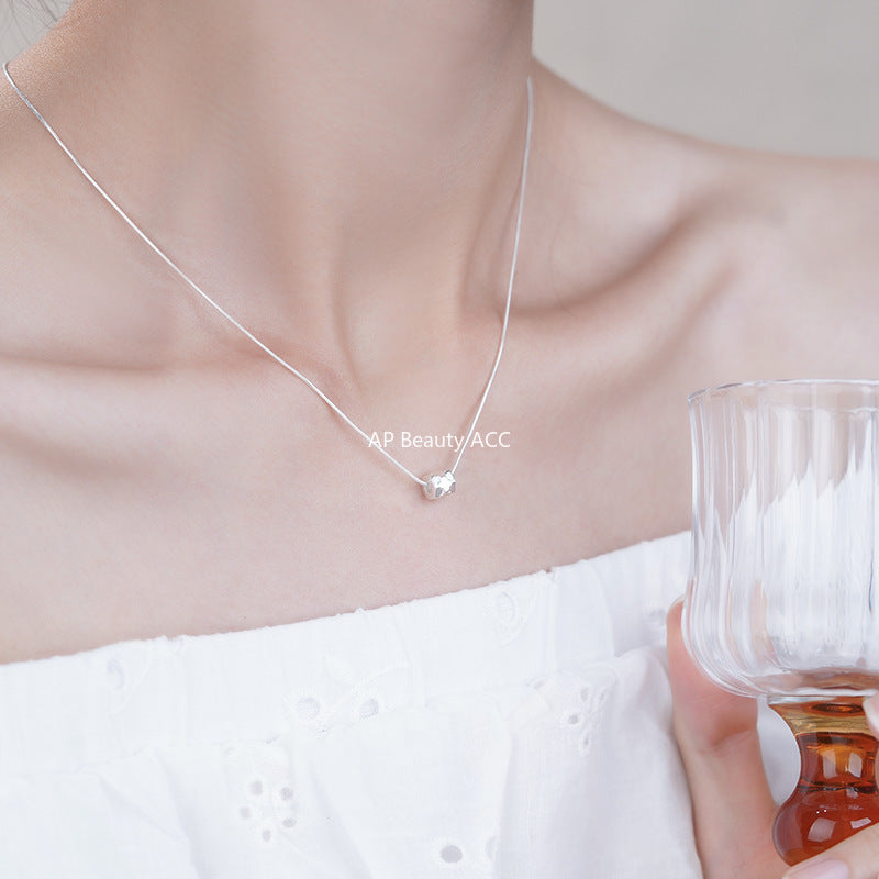 B관 - 925 실버 곡선형 크로스 펜던트 목걸이 [YC3897N] 25.10-2