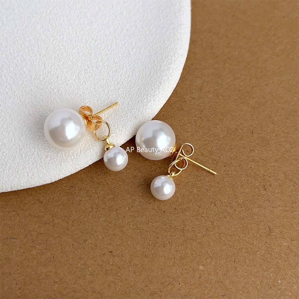 C관 - 글라스 진주 은침 귀걸이 [4001] 24.05-3