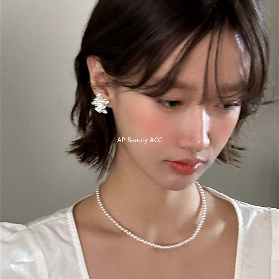 A관 - 925 은침 비정형 플라워 귀걸이 [EH-3862] 25.07-3