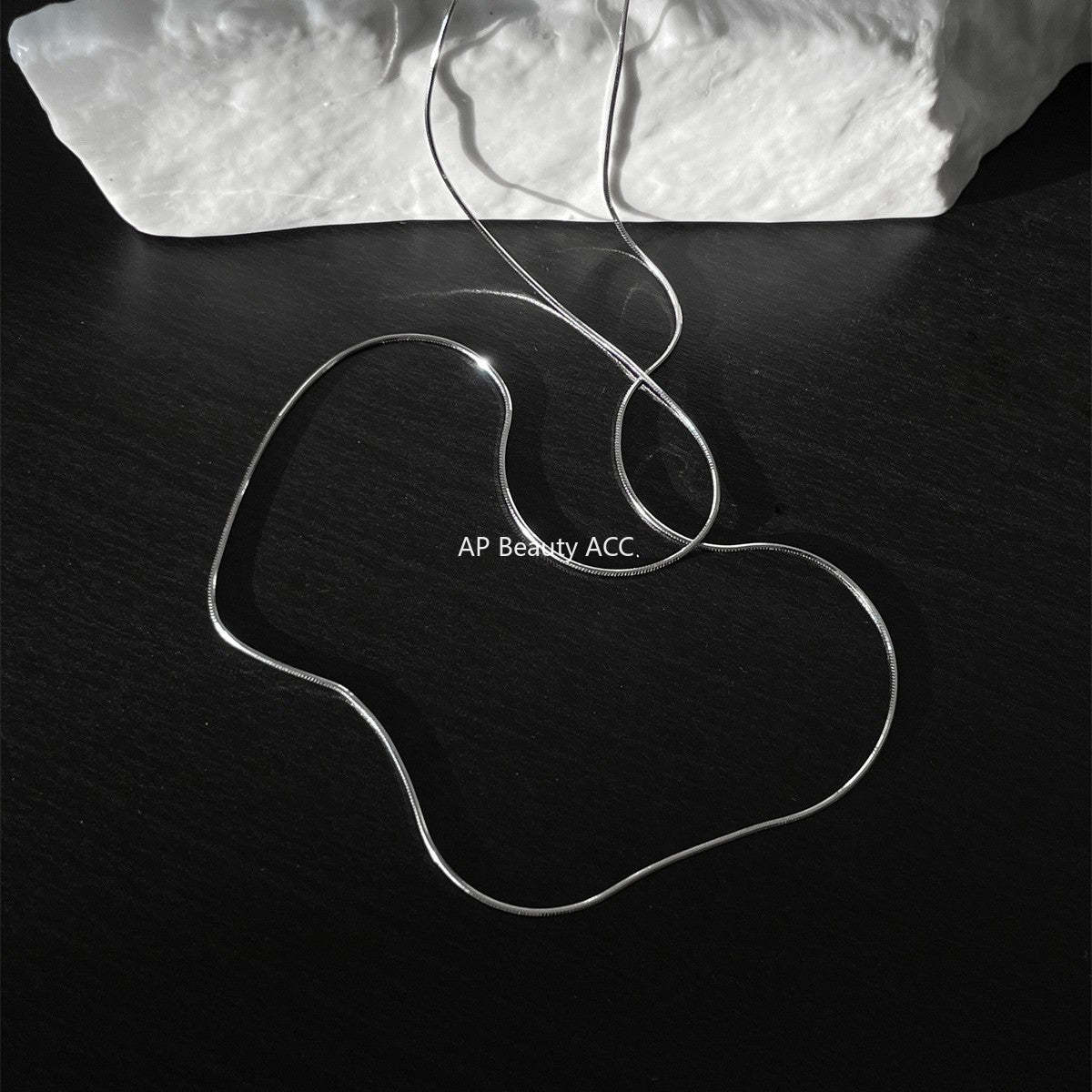 A관 - 925 실버 스네이크 체인 레이어드 미니멀 목걸이 [XL-1134] 25.09-2