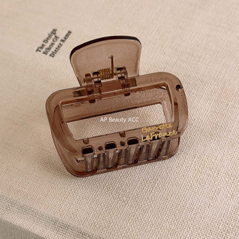 E관 - 골드 레터링 투명 사각형 집게핀 [27491] 25.09-4