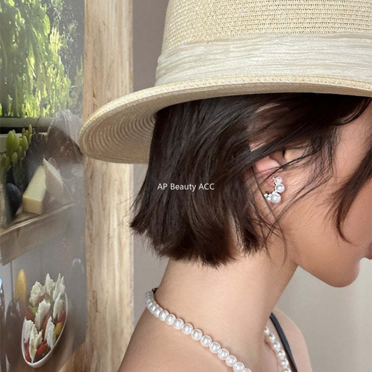 A관 - 진주 C형 디자인 대형 스터드 귀걸이 [EH-4110] 25.10-5