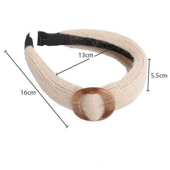 E관 - 니트 벨트 디자인 와이드 볼륨 머리띠 [27601] 25.10-4