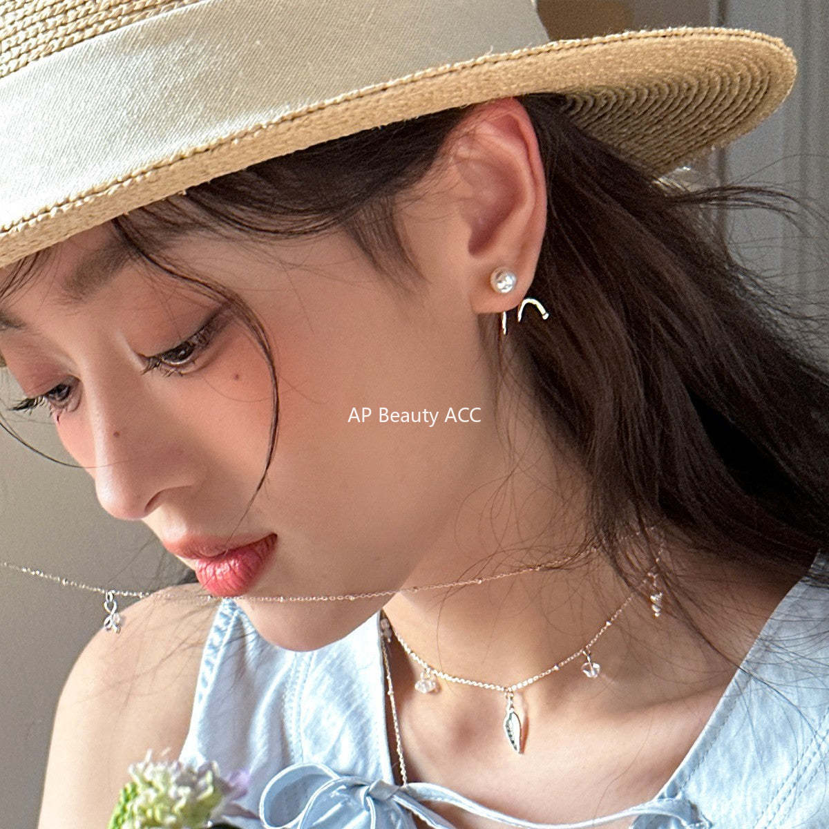 A관 - 925 은침 심플 라인 진주 스터드 귀걸이 [EH-4026] 25.10-4