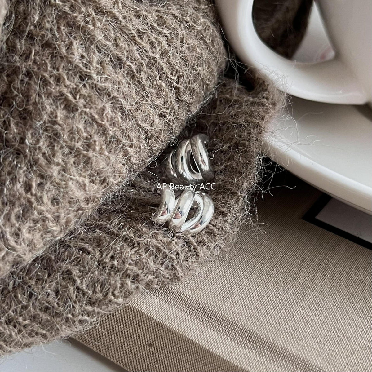 F관 - 925 실버 웨이브 귀걸이 [C878] 25.12-1