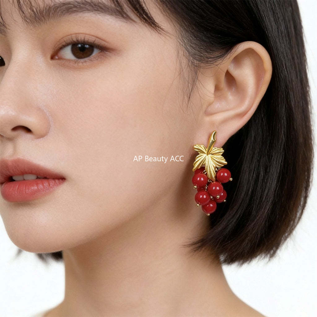 C관 - 태슬 포도송이 핸드메이드 925 은침 귀걸이 [7205] 25.12-2